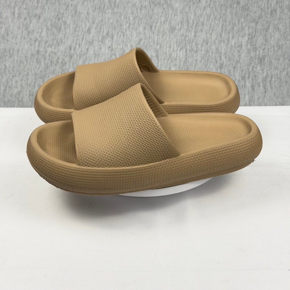 Tan Khaki Cloud Slide Sandals Platform Shower Shoes Unisex Size 40-41 260mm